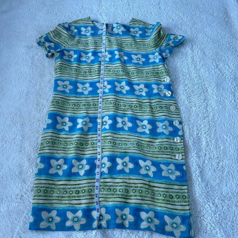 Maggy London Silk Floral Maxi Dress Women 12 Tropical Blu/Yellow Vacation Resort - Picture 4 of 5